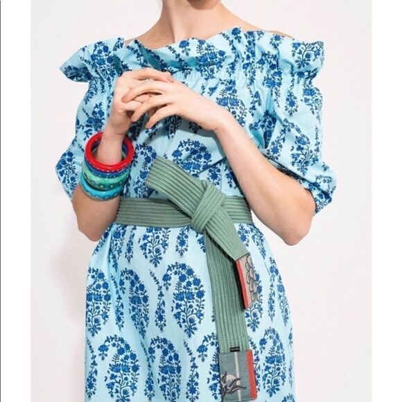 SOLD OUT ONLINE NWT M.D.S. Stripes Amy Striped Off-The-Shoulder Dress - Picture 3 of 5